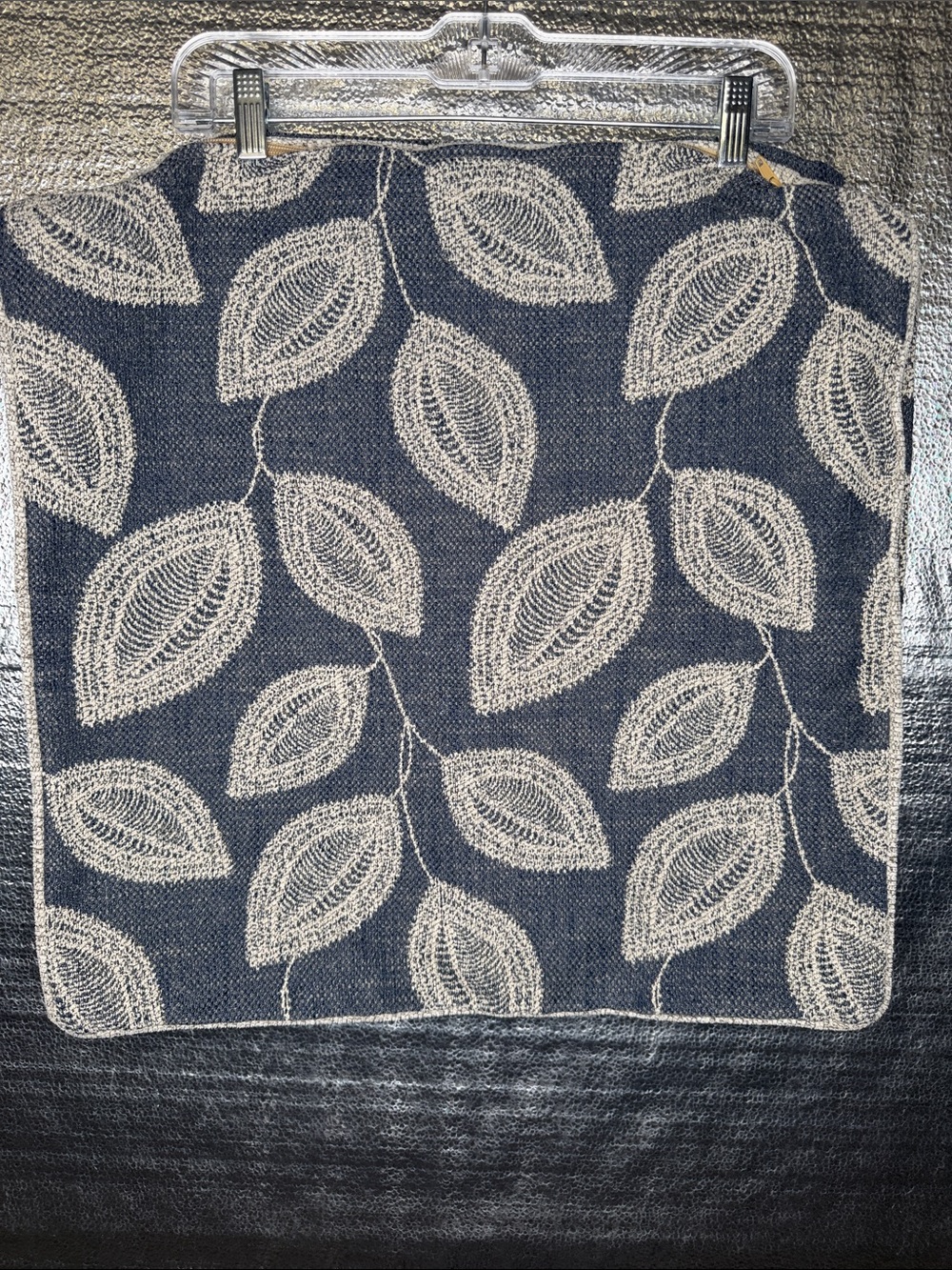 Adril Indigo Textured Throw Pillow Cover Set of 2 20x20 Large Lead Pattern